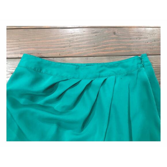 Women's Silence + Noise teal skirt super soft mini size 6 - Picture 2 of 4